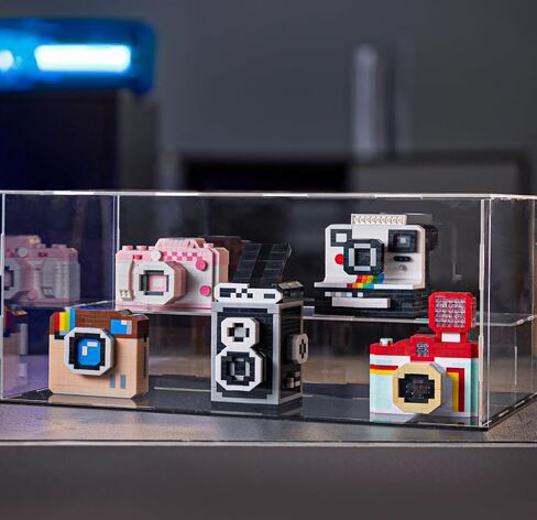 Classic Retro Camera DIY Camera Series - Cute Cameras Series Mini Bricks Micro Building Kit Toys, Desktop Ornaments Compatible with Nano for Kids in Saudi Arabia