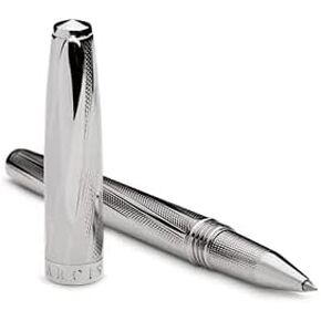 ARCIS The Leeuwin Rollerball Pen, 925 Sterling Silver, with 2 Ink Refills - Luxury Pen for Journaling, Note Taking, Writing - Weighted Professional Pens - Premium Executive Pens