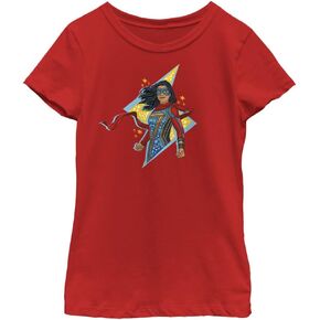 Marvel Ms Lightning Doodle Girls Short Sleeve Tee Shirt