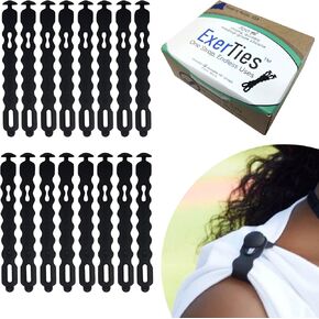 Tshirt Sleeve Ties (16 Ties) - 100% Medical Grade Silicone Sleeve Holders for Sports - Sleeve Ties for Sports Shirts Designed for Athletes - Hypoallergenic Sleeve Straps - Made in USA