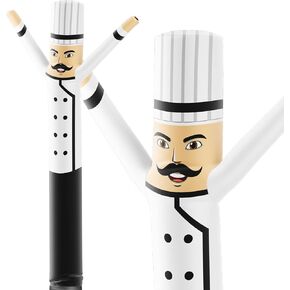 LookOurWay Air Dancers Inflatable Tube Man Attachment - 10 Feet Tall Wacky Waving Inflatable Dancing Tube Guy for Business Promotion (Blower Not Included) - Restaurant and Food Themed - Chef