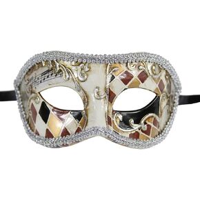 Luxury Mask mens Vintage Design Masquerade Prom Mardi Gras Venetain