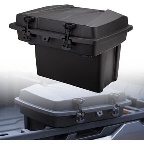 A & UTV PRO Bed Storage Box for 2016-2024 Can Am Defender Max HD10 HD9 HD8 HD5 / 2021-2024 Can Am Commander Accessiories Removable Tool Box Hard Cargo Box