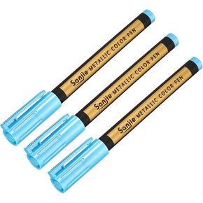 YOKIVE 3 Pcs Metallic Marker Pens - Paint Ink Medium Tip, Great for Greeting Card Production, Graffiti, Painting, DIY (Green)