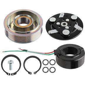 AC A/C Compressor Clutch Kit with Pulley Front Plate Electromagnetic Coil Compatible with Acura ILX Compatible with Honda Civic Compatible with CR-V 38800RZYA010M2 38800RZYA01RM 80221SWAA01