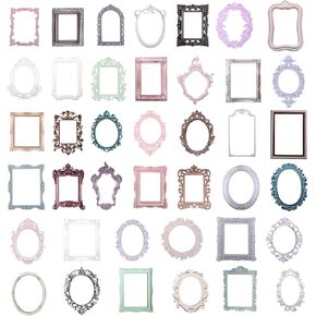 40pcs Junk Journal Stickers,Scrapbook Frames,Scrapbook Embellishments,Vintage Scrapbook Window Frames Cutout,Photo Scrapbook Decorative Paper for DIY Scrapbooking Junk Journal Crafts Album