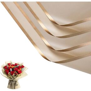 JYWRAPAER 20-Sheet Flower Bouquet Wrapping Paper, White Waterproof Floral Wrapping Paper for Flowers Bouquets, Florist Supplies Packaging Paper for Wedding Graduation Birthday Gift DIY Flower Shops (White)