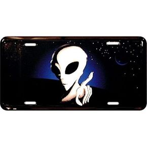 Signs 4 Fun Parody License Plate | Alien | 12" x 6" Decorative License Plate | Decoration Plate for Vehicle/Wall | Man Cave Decorations | Made in The USA