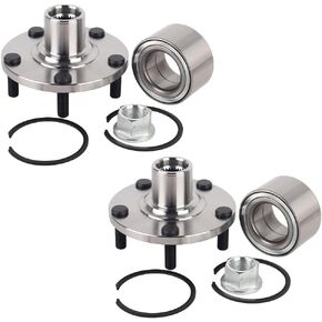 Autoround Pair 518516 Front Wheel Hub Bearing Assembly Compatible with Nissan Altima 02-06 (3.5L V6) / Maxima 00-08, INFINITI I30 00-01/ I35 02-04 5 Lugs Hub Repair Kit