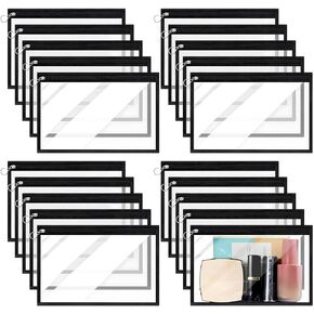 20 Pack Clear Zipper Pouches,Clear Zipper Bags 11.5 x 7.5 inch Zipper Storage Bags PVC Waterproof Makeup Pouch for Organizing for Organizing Travel Cosmetics Office Document Supplie