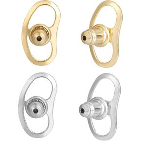 Earring Backs for Droopy Ears, JIACHARMED Locking Bullet Earring Backs Replacements for Studs Large Earring Backings 4pcs Tight Earring Lifter Backers for Heavy Earrings,Mixed Color in Kuwait