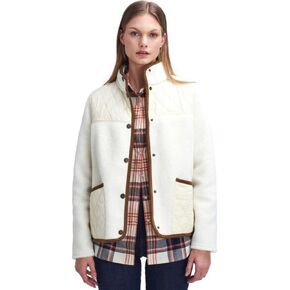 Barbour Women's Brambles Fleece Coat, Winter Pearl