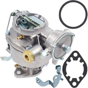 NENKUTEN 1 Barrel Carburetor for Rochester Chevrolet 1957-1961 235 Engines GMC Chevy Truck 3.8L 3852CC 235Cu 6 Cly Engines Nomad Bel Air El Camino Pickup Automatic Choke with Replacement throttle arm