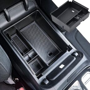 Center Console Organizer Tray Compatible with Hyundai Tucson Limited Hybrid 2022-2024 and Santa Cruz 2022-2024 Accessories with Automatic Transmission (SEL Only for 2022-24 Hybrid SEL), Blue