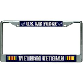 U.S. Air Force Vietnam Veteran Chrome License Plate Frame