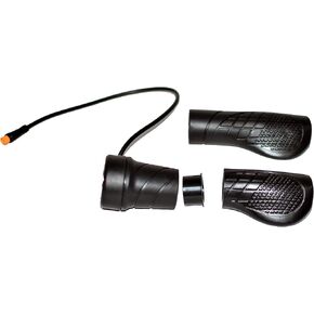 Half Twist Throttle Hand Grips 3 Pin, Waterproof Electric Mountain Bike Handlebar Grips for Bafang Bbs01 Bbs02 Bbshd Central, Right, Male Connector