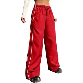 GORGLITTER Women's Wide Leg Y2k Sweatpants High Waisted Baggy Vintage Track Pants