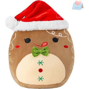 BSTAOFY Christmas Gingerbread Man Soft Plush Pillow Xmas Ginger Stuffed Animal 12 Inches for Toddler Kids Boys Girls Party Home Decorations