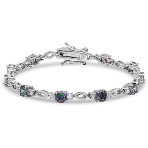Montana Silversmiths Women's Western Lifestyle Inspired Bracelet (Northern Lights Skip Stone)
