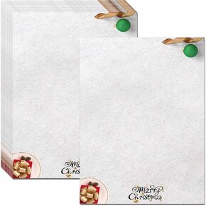 DUGUTUL Premium Festive Christmas Stationery Set Spread Holiday Joy, 48 Sheets, 8.5 x 11 Inches, 100gsm, Perfect for Personalized Gifts and Add Holiday Magic to Your Messages (A)