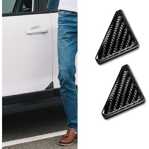 2PCS Car Door Edge Guards, Anti-Collision Strip Anti-Rub Trim Self-Adhesive Car Door Corner Protector Sticker, Universal Carbon Fiber Texture Car Accessories for Auto SUV Trucks (Red)
