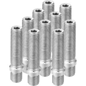 ACROPIX M12x1.5 to M12x1.5 58mm Wheel Stud Fit for BMW - Pack of 10 Silver Tone