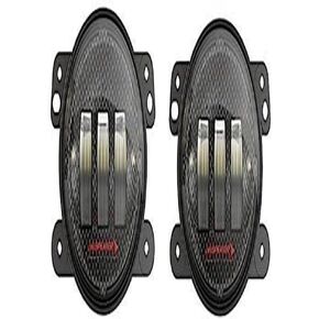 J.W. Speaker 0554413 Model 6145 J2 12V SAE/ECE LED Fog Light with Carbon Fiber Inner Bezel - 2 Light Kit
