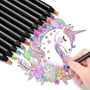 12 Colors Rainbow Pencils, Easter Basket Stuffers for Teens, Gifts for Teens Girl Stuff, Art Supplies for Kids 9-12, Gifts for 5-12 Year Old Girl, Arts and Crafts for Kids Ages 8-12