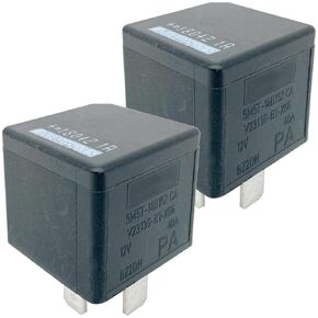 2-Piece 5M5T 14B192 CA V23136-B1-X66 High-Power Relay, 12VDC 40A 4-Pin Compatible for Some Ford Vehicles