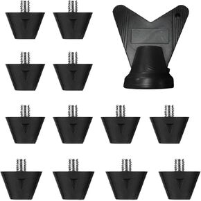 12pcs Soccer Boots Studs with Installatiion Wrench, Football Rugby Replacement Studs Metal-Tipped Nylon Studs, Durable & Wear-Resistant, Soccer Boots Accessories, 8pcs 13mm + 4pcs*16mm Black