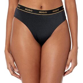 HUGO Women's Standard High Waist Swim Bottoms with Metallic Thread Detail