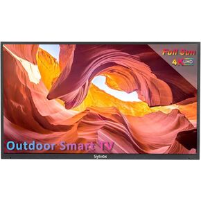 Sylvox 43 inch Outdoor TV, 1500 nits Full Sun Outdoor Smart TV, 4K UHD Outside Television IP55 Weatherproof, Auto Brightness, ATSC & NTSC Tuner, Support Bluetooth & 2.4G WiFi, for Outside, Backyard