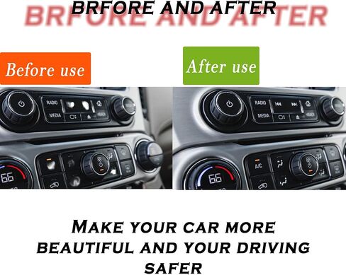 2 حزمة من ملصقات تزيين غطاء لوحة القيادة الداخلية لزر لوحة القيادة - إصلاح سريع، أزرار التحكم في مكيف الهواء الباهت، مجموعة إصلاح لوحة القيادة المتوافقة مع GMC Chevlolet Buick Saturn in Kuwait