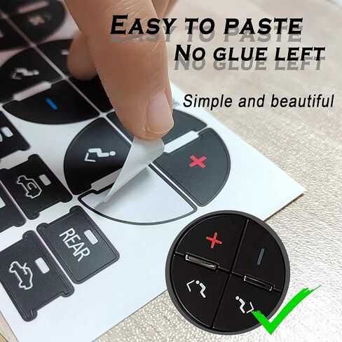 2 حزمة من ملصقات تزيين غطاء لوحة القيادة الداخلية لزر لوحة القيادة - إصلاح سريع، أزرار التحكم في مكيف الهواء الباهت، مجموعة إصلاح لوحة القيادة المتوافقة مع GMC Chevlolet Buick Saturn in Kuwait