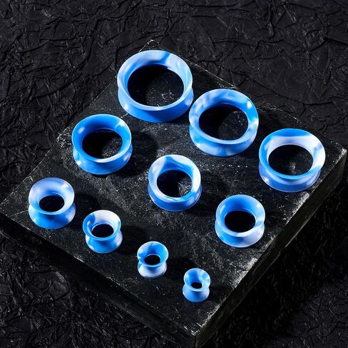 JOYTOYOU 20Pcs Camouflage Silicone Ear Gauge Tunnels Stretching Kit Flesh Tunnels Expander Set 2g to 1" in Kuwait