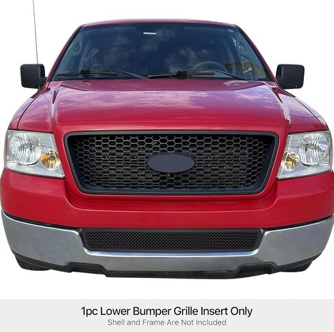 APS Premium Stainless Steel Black Mesh Grille Insert Compatible with Ford F-150 2004-2005 Lower Bumper N19-H15357F in Saudi Arabia