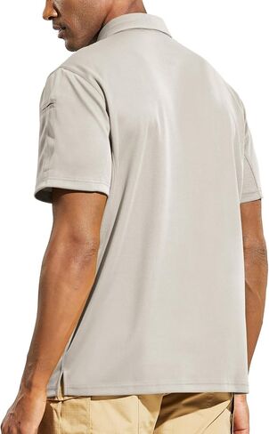 MIER Men's Outdoor Performance Tactical Polo Shirts Short and Long Sleeve, Moisture-Wicking in Kuwait