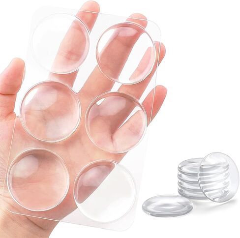 واقي حائط لسدادات الباب، درع جداري لمقبض الباب، 36 قطعة مصد باب قابل لإعادة الاستخدام مع لاصق ذاتي قوي، مصدات مطاطية، وسائد درع حائط شفافة، جل ممتص للصدمات، هادئ (مستدير صغير (0.63 بوصة)) in Kuwait