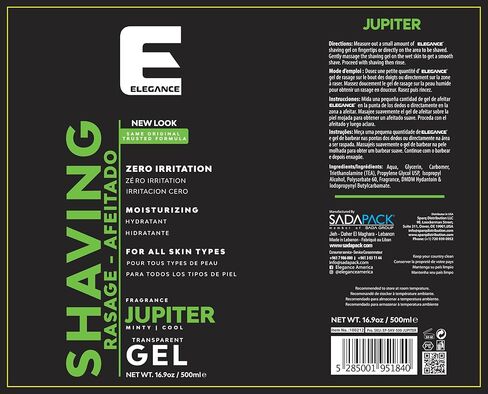 Elegance Transparent Shaving Gel Earth 16.9 Oz in Kuwait