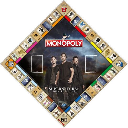 Winning Moves Supernatural Monopoly Board Game, Join The Winchester Brothers Sam and Dean, Advance to Vampire and Werewolf and Trade Your Way to Success, for Ages 16 and up in Kuwait