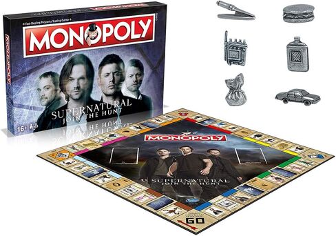Winning Moves Supernatural Monopoly Board Game, Join The Winchester Brothers Sam and Dean, Advance to Vampire and Werewolf and Trade Your Way to Success, for Ages 16 and up in Kuwait