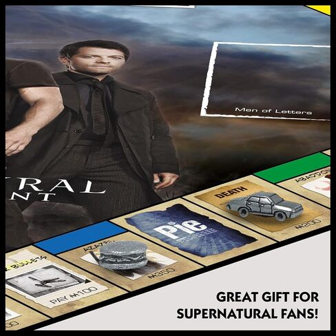 Winning Moves Supernatural Monopoly Board Game, Join The Winchester Brothers Sam and Dean, Advance to Vampire and Werewolf and Trade Your Way to Success, for Ages 16 and up in Kuwait