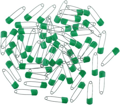 60 Count Plastic Safety Pins 1.57 Inch Plastic Head Stainless Steel Diaper Pins for Handcrafts DIY (Green) in Saudi Arabia