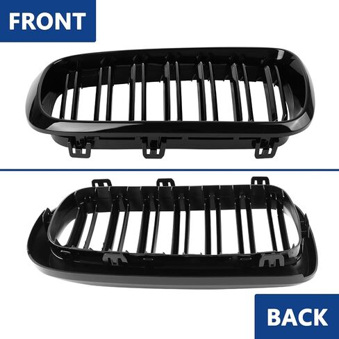 F15 Grill, Front Kidney Grille for 2014-2018 X5 Series F15 2015-2019 X6 Series F16 X5M F85 X6M F86 (Double Slats Gloss Black Grills, 2pcs) in Saudi Arabia