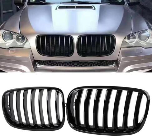 F15 Grill, Front Kidney Grille for 2014-2018 X5 Series F15 2015-2019 X6 Series F16 X5M F85 X6M F86 (Double Slats Gloss Black Grills, 2pcs) in Saudi Arabia