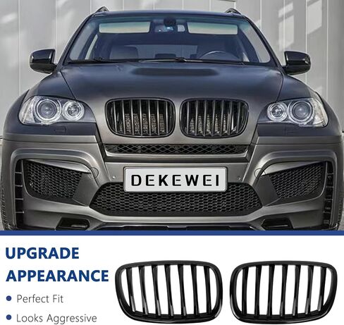 F15 Grill, Front Kidney Grille for 2014-2018 X5 Series F15 2015-2019 X6 Series F16 X5M F85 X6M F86 (Double Slats Gloss Black Grills, 2pcs) in Saudi Arabia