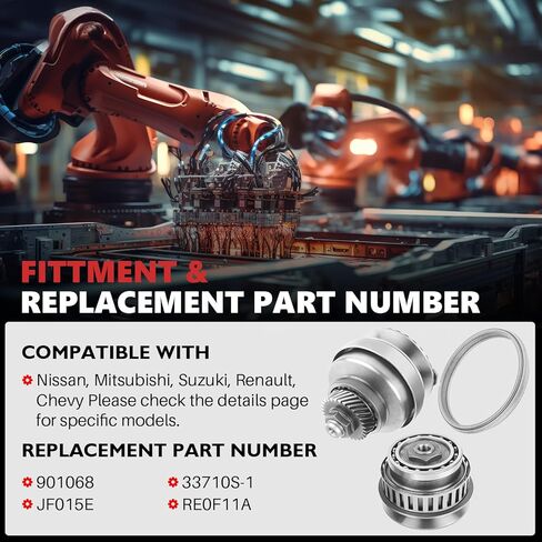 JF015E RE0F11A مجموعة بكرة ناقل الحركة 30 سنًا و901068 33710S-1 CVT مجموعة إعادة بناء سلسلة حزام ناقل الحركة المتوافقة مع شيفروليه سبارك مارش ونيسان سينترا وميتسوبيشي سوزوكي رينو 2010-2015 in Kuwait