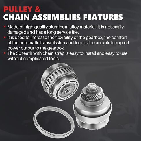 JF015E RE0F11A مجموعة بكرة ناقل الحركة 30 سنًا و901068 33710S-1 CVT مجموعة إعادة بناء سلسلة حزام ناقل الحركة المتوافقة مع شيفروليه سبارك مارش ونيسان سينترا وميتسوبيشي سوزوكي رينو 2010-2015 in Kuwait