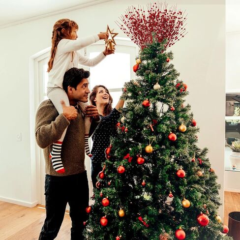 Jutom 12 Pieces Christmas Artificial Glitter Berry Stems 15.7 Holly Berry Picks Ornaments Fake Christmas Tree Pick Sticks Decorations Glitter Twig Branches Gift for Vase Home Wedding Holiday (Black) in Saudi Arabia