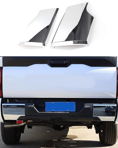 Car Accessories Fit for Toyota Tundra 2022 2023 ABS Exterior Rear Bumper Protector Corner Anti-Collision Corners Patch Trim (Chrome) 2PCS Set in Saudi Arabia